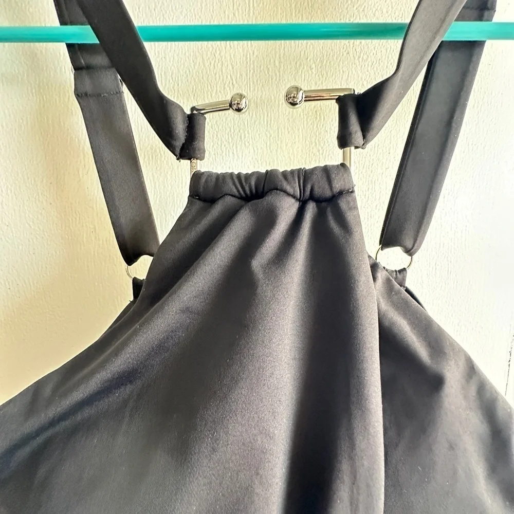 NWT - MICHAEL Michael Kors High Neck One Piece Swimsuit - Solids Black Size 8